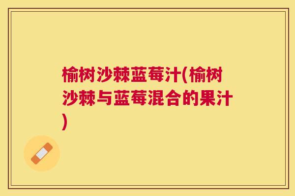 榆树沙棘蓝莓汁(榆树沙棘与蓝莓混合的果汁) 榆树沙棘蓝莓汁(榆树沙棘与蓝莓混合的果汁)