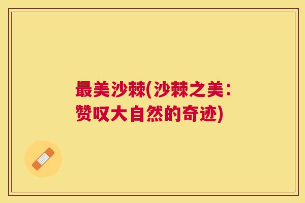美沙棘(沙棘之美:赞叹大自然的奇迹) 美沙棘(沙棘之美:赞叹大自然的奇迹)