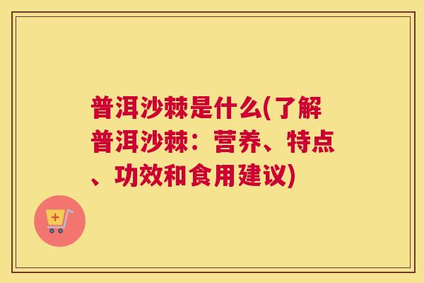 普洱沙棘是什么(了解普洱沙棘：营养、特点、功效和食用建议)