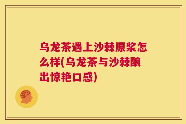 乌龙茶遇上沙棘原浆怎么样(乌龙茶与沙棘酿出惊艳口感)