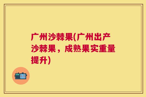 广州沙棘果(广州出产沙棘果，成熟果实重量提升)