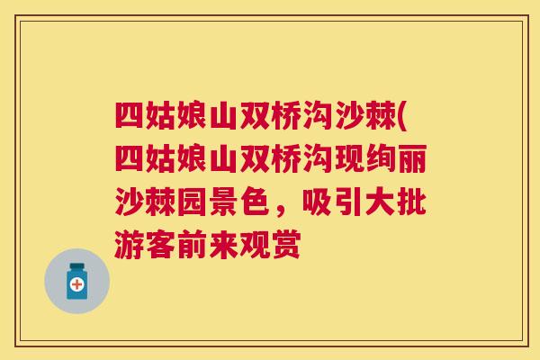 四姑娘山双桥沟沙棘(四姑娘山双桥沟现绚丽沙棘园景色，吸引大批游客前来观赏