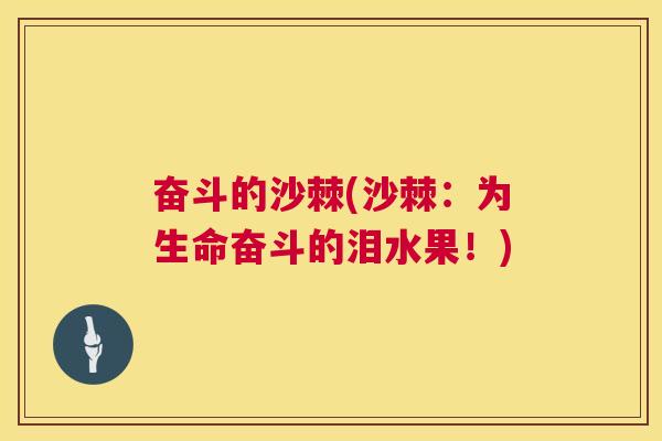 奋斗的沙棘(沙棘:为生命奋斗的泪水果!) 奋斗的沙棘(沙棘:为生命奋斗的泪水果!)