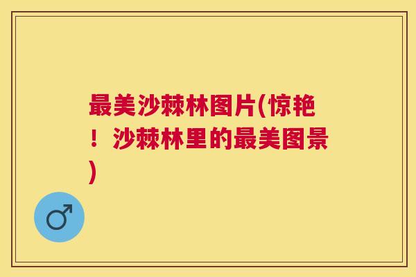 最美沙棘林图片(惊艳！沙棘林里的最美图景)