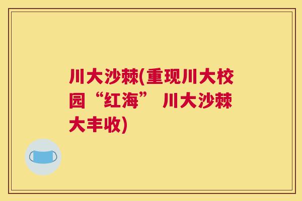 川大沙棘(重现川大校园“红海” 川大沙棘大丰收)