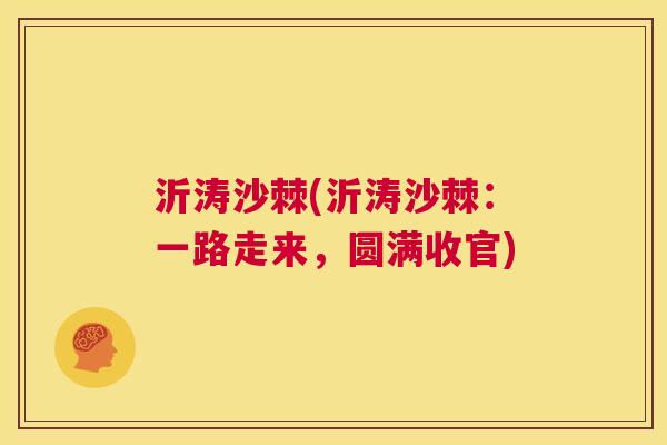 沂涛沙棘(沂涛沙棘：一路走来，圆满收官)