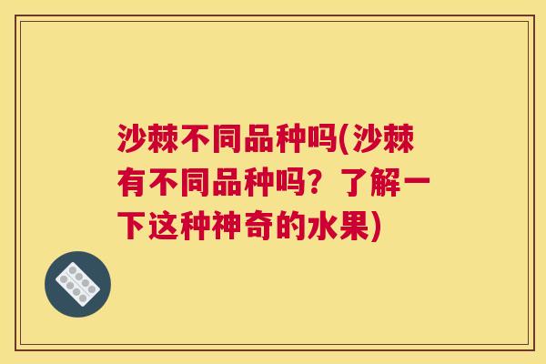 沙棘不同品种吗(沙棘有不同品种吗？了解一下这种神奇的水果)