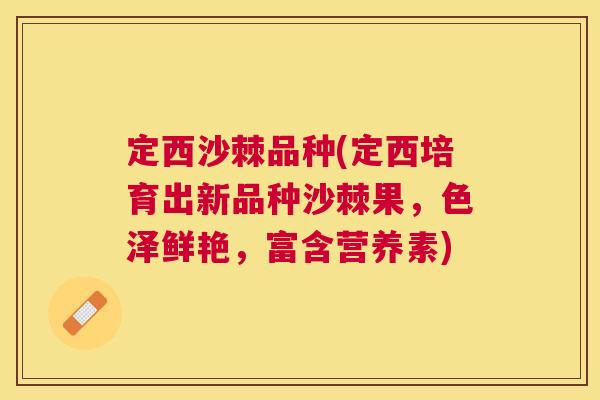 定西沙棘品种(定西培育出新品种沙棘果,色泽鲜艳,富含营养素)