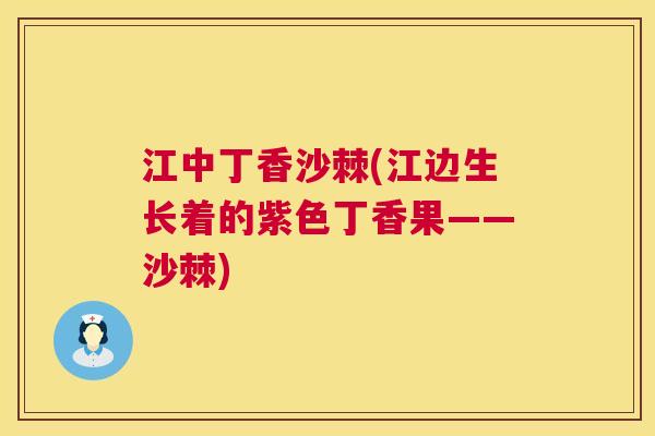 江中丁香沙棘(江边生长着的紫色丁香果——沙棘)