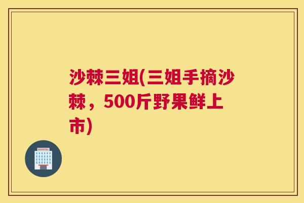 沙棘三姐(三姐手摘沙棘,500斤野果鲜上市)