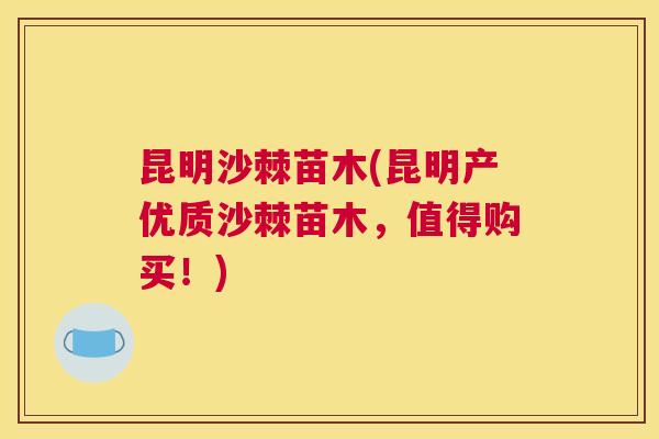 昆明沙棘苗木(昆明产优质沙棘苗木,值得购买!)