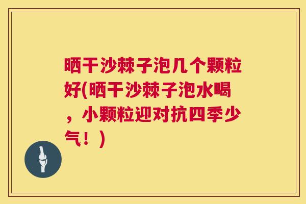 晒干沙棘子泡几个颗粒好(晒干沙棘子泡水喝,小颗粒迎对抗四季少气!)
