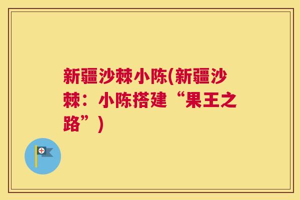 新疆沙棘小陈(新疆沙棘：小陈搭建“果王之路”)