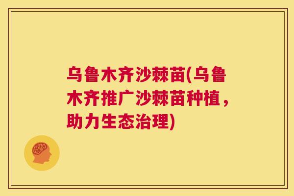 乌鲁木齐沙棘苗(乌鲁木齐推广沙棘苗种植,助力生态理) 乌鲁木齐沙棘苗(乌鲁木齐推广沙棘苗种植,助力生态理)