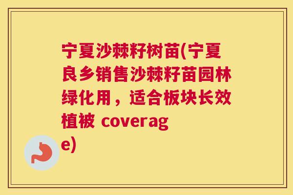 宁夏沙棘籽树苗(宁夏良乡销售沙棘籽苗园林绿化用，适合板块长效植被 coverage)