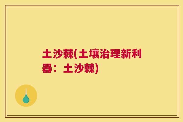 土沙棘(土壤治理新利器：土沙棘)