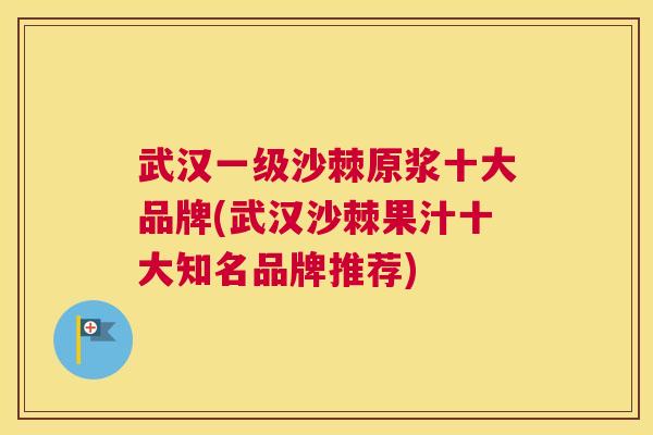武汉一级沙棘原浆十大品牌(武汉沙棘果汁十大知名品牌推荐)