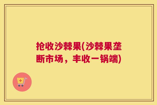 抢收沙棘果(沙棘果垄断市场，丰收一锅端)