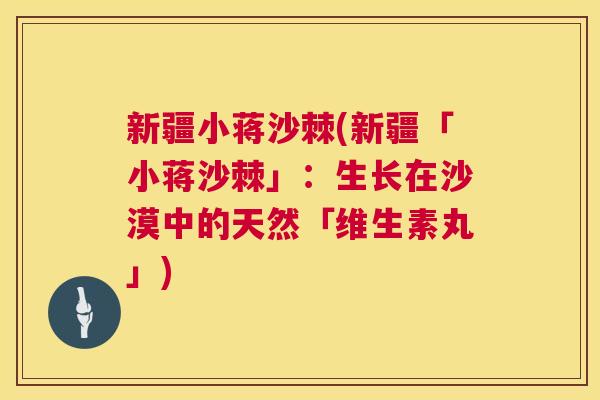 新疆小蒋沙棘(新疆「小蒋沙棘」：生长在沙漠中的天然「维生素丸」)