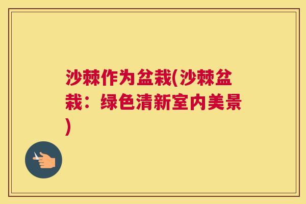 沙棘作为盆栽(沙棘盆栽:绿色清新室内美景)