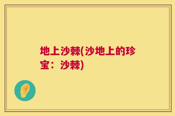 地上沙棘(沙地上的珍宝：沙棘)