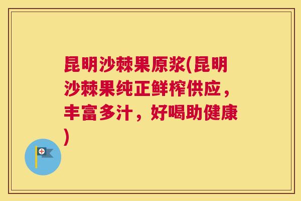 昆明沙棘果原浆(昆明沙棘果纯正鲜榨供应，丰富多汁，好喝助健康)