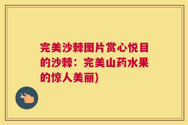 完美沙棘图片赏心悦目的沙棘：完美山药水果的惊人美丽)