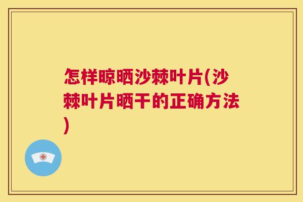 怎样晾晒沙棘叶片(沙棘叶片晒干的正确方法)
