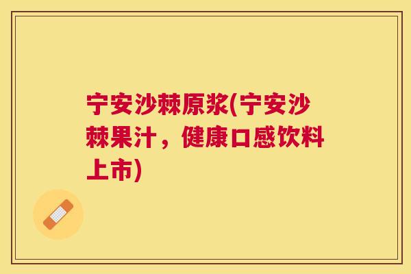 宁安沙棘原浆(宁安沙棘果汁，健康口感饮料上市)