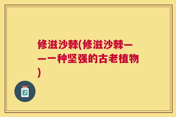 修滋沙棘(修滋沙棘——一种坚强的古老植物)
