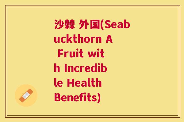 沙棘 外国(Seabuckthorn A Fruit with Incredible Health Benefits)