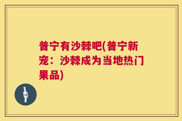 普宁有沙棘吧(普宁新宠:沙棘成为当地热门果品)