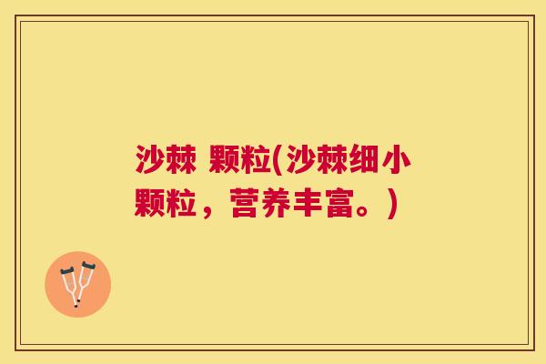 沙棘 颗粒(沙棘细小颗粒，营养丰富。)