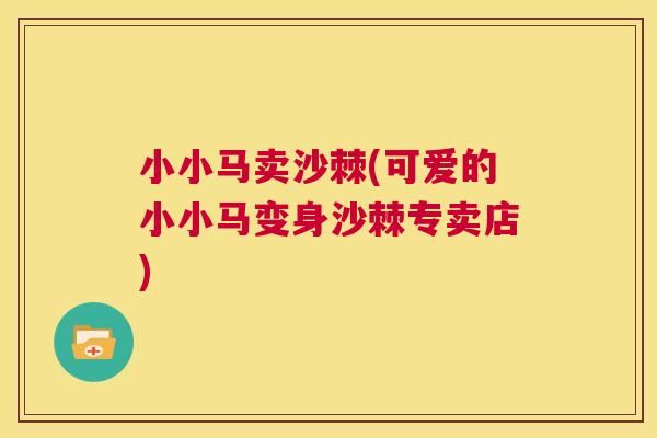 小小马卖沙棘(可爱的小小马变身沙棘专卖店)