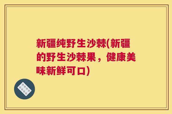 新疆纯野生沙棘(新疆的野生沙棘果，健康美味新鲜可口)