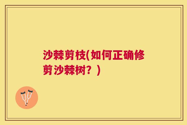 沙棘剪枝(如何正确修剪沙棘树？)