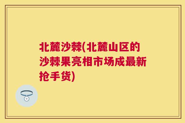北麓沙棘(北麓山区的沙棘果亮相市场成最新抢手货)