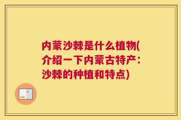 内蒙沙棘是什么植物(介绍一下内蒙古特产：沙棘的种植和特点)