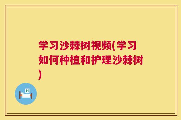 学习沙棘树视频(学习如何种植和护理沙棘树)
