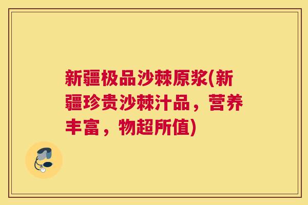 新疆极品沙棘原浆(新疆珍贵沙棘汁品，营养丰富，物超所值)