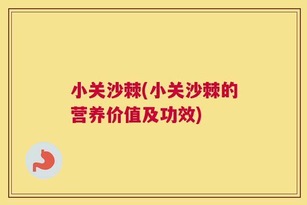 小关沙棘(小关沙棘的营养价值及功效)