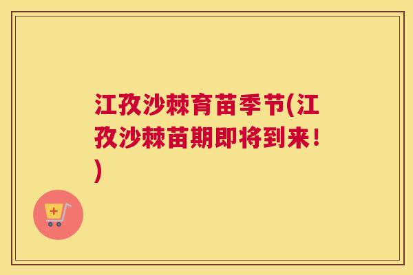江孜沙棘育苗季节(江孜沙棘苗期即将到来!)