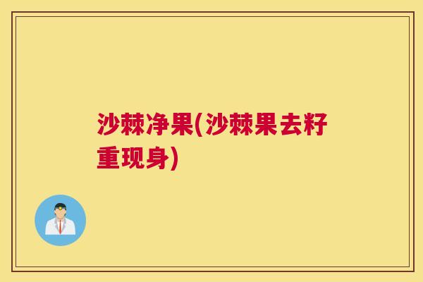 沙棘净果(沙棘果去籽重现身)