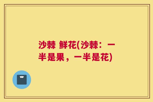 沙棘 鲜花(沙棘：一半是果，一半是花)