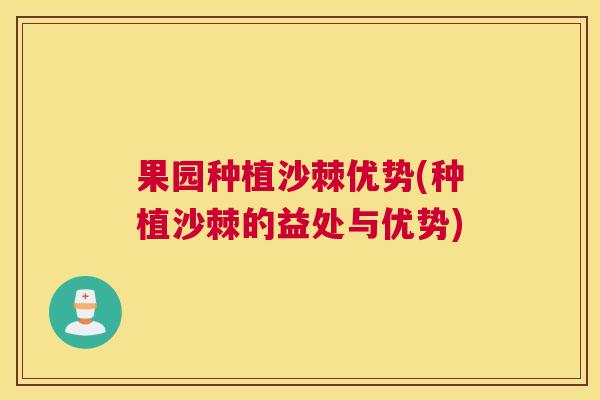 果园种植沙棘优势(种植沙棘的益处与优势)