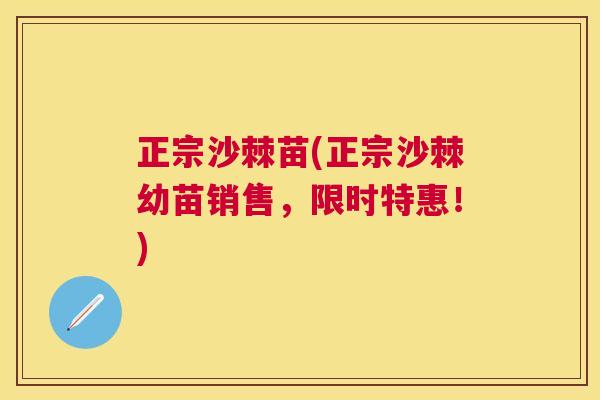 正宗沙棘苗(正宗沙棘幼苗销售，限时特惠！)