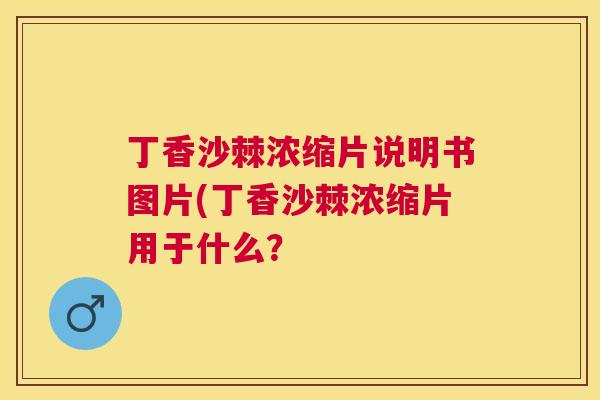 丁香沙棘浓缩片说明书图片(丁香沙棘浓缩片用于什么？