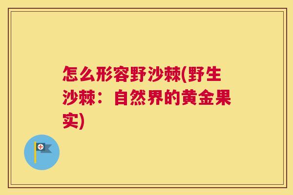 怎么形容野沙棘(野生沙棘：自然界的黄金果实)
