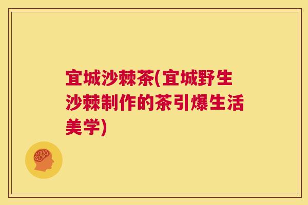 宜城沙棘茶(宜城野生沙棘制作的茶引爆生活美学)
