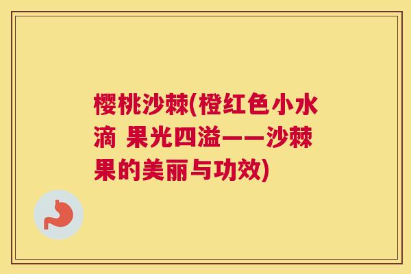 樱桃沙棘(橙红色小水滴 果光四溢——沙棘果的美丽与功效)